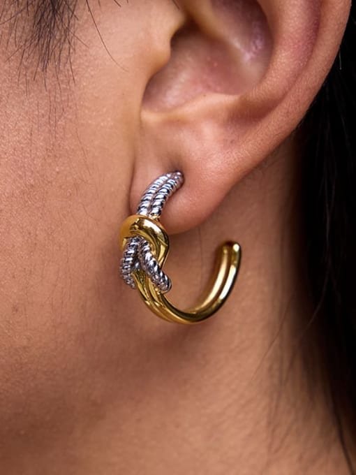 Stainless Steel Geometric Hip Hop Stud Earring